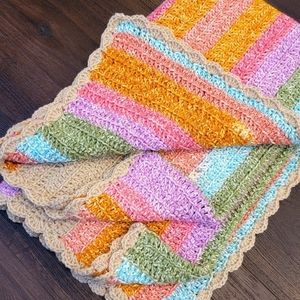 Crochet multicolor baby blanket baby afghan baby gift